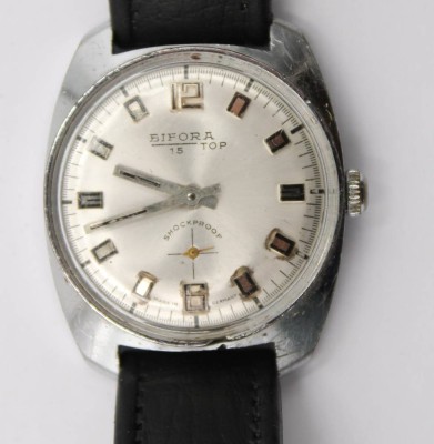 Auktion 365<br>Vintage-Armbanduhr, Bifora, Handaufzug, Werk läuft, getragene Erhaltung, D-3cm [1]