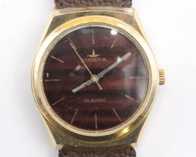 Auktion 365<br>Vintage-Armbanduhr, Dugena Classic, Handaufzug, Werk läuft, getragene Erhaltung, 4 x 3,6cm [1]