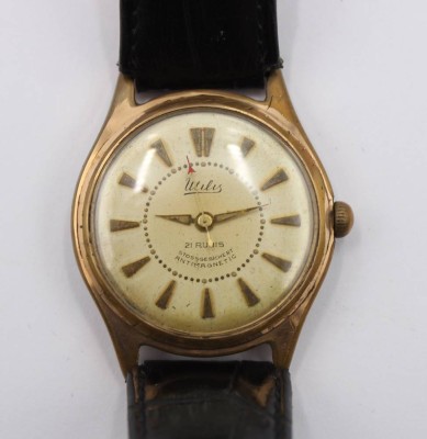 Auktion 365<br>Vintage-Armbanduhr, Utilis, Handaufzug, Werk läuft, getragene Erhaltung, D- 3,2cm [1]