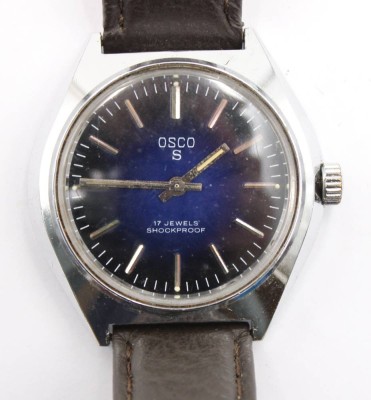 Auktion 365<br>Vintage-Armbanduhr, OSCO S, Handaufzug, Werk läuft, getragene Erhaltung, D- 3,8cm [1]