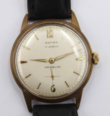 Auktion 365<br>Vintage-Armbanduhr, Safira, Handaufzug, Werk läuft, getragene Erhaltung, D- 3,4cm [1]