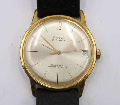 Auktion 365<br>Vintage-Armbanduhr, Anker, Handaufzug, Werk läuft, getragene Erhaltung, D- 3,4cm [1]