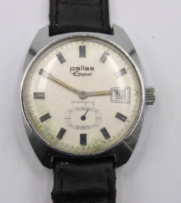 Auktion 365<br>Vintage-Armbanduhr, PALLAS Eppo, Handaufzug, Werk läuft, getragene Erhaltung, D- 3,3cm [1]