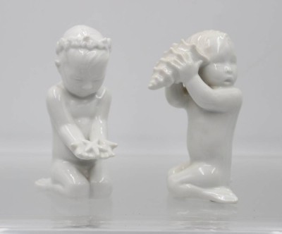 Auktion 365<br>2x Meerkinder, Bing & Gröndahl, Weißporzellan, ca. H-11,3cm [1]