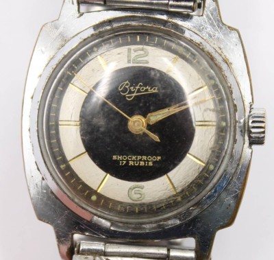 Auktion 365<br>Vintage-Armbanduhr, Bifora, Handaufzug, Werk läuft, getragene Erhaltung, D- 2,5cm [1]