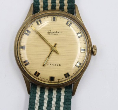 Auktion 365<br>Vintage-Armbanduhr, Diehl Compact, , Handaufzug, Werk läuft, getragene Erhaltung, D- 3cm [1]