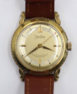 Auktion 365<br>Vintage-Armbanduhr, ZentRa, Handaufzug, Werk läuft, getragene Erhaltung, D-2,5cm [1]