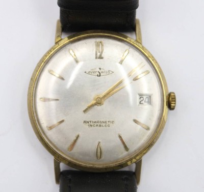 Auktion 365<br>Vintage-Armbanduhr, Everswiss, Handaufzug, Werk läuft, getragene Erhaltung, D- 3cm [1]