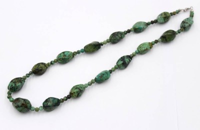 Auktion 365<br>Halskette, Silberschließe, Türkis?, ca. L-45cm [1]