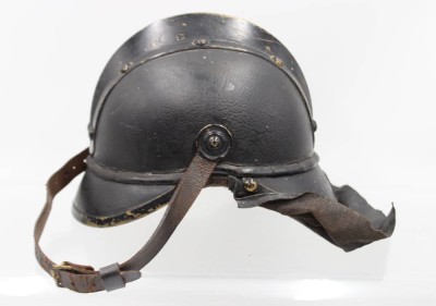 Auktion 365<br>fränkischer Feuerwehrhelm, Fa. J.G.Lieb, um 1900, Nackenschutz [1]