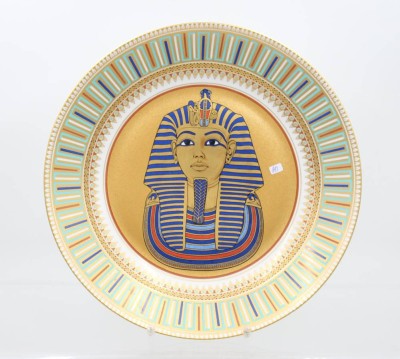 Auktion 365<br>gr. Zierteller, Kaiser, Tutanchamun, ca. D-32cm [1]
