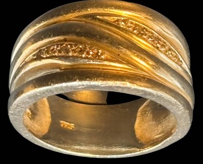 Auktion 365<br>breiter Silberring-925- mit klaren Steinen, RG 63, 13,3 gr [1]