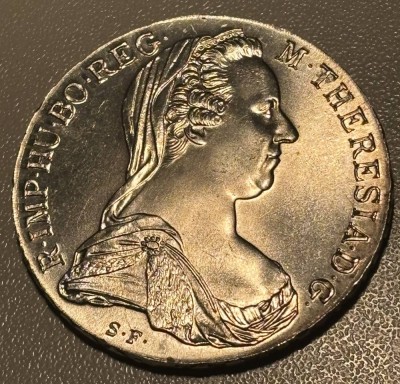 Auktion 365<br>Silber Theresientaler, D-4 cm, 28,1 gr. [1]