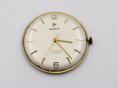 Auktion 365<br>Uhrenwerk Rado, 21 jewels, Handaufzug,  Werk steht, ca. D-3,5cm [1]