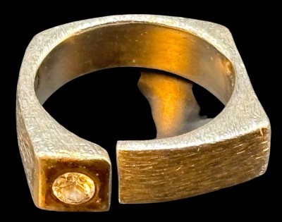 Auktion 365<br>Silberring-925- mit klaren Stein, RG 58, 9,4 gr [1]