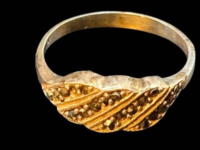 Auktion 365<br>Silberring-925- mit Markasiten, RG 56, 2,2 gr. [1]