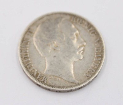 Auktion 365<br>Vereinstaler Bayern 1861 Silbertaler, Maximilian II. König, 18,33gr., D-3,3cm [1]