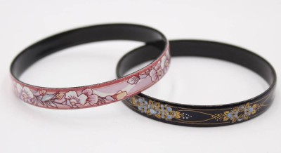 Auktion 365<br>2x Emaille-Armreifen der Marke Michaela Frey, ca. D-6,3cm [1]