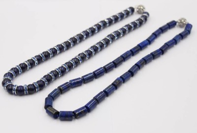 Auktion 365<br>2x div. Lapis-Halsketten, Magnetschließen, ca. L-48cm [1]
