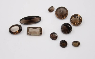 Auktion 365<br>Konvolut Rauchquarze, Ausfassware, ca. 100ct [1]