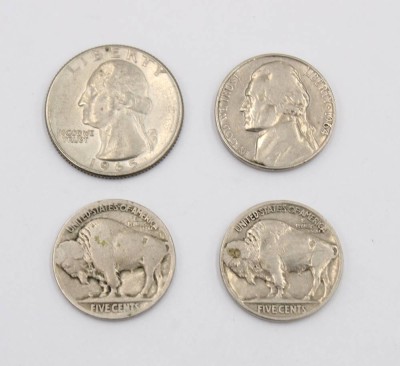 Auktion 365<br>4 Kleinmünzen, USA, 1965/64 1x 1936 [1]