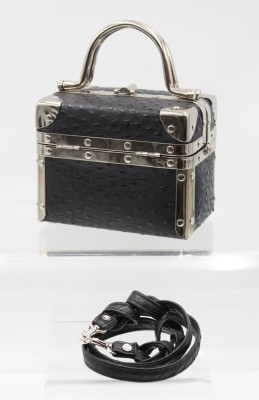 Auktion 365<br>kl. Koffer, Straussenleder, gute Erhaltung, ca. H-14cm B-17cm T-11cm [1]