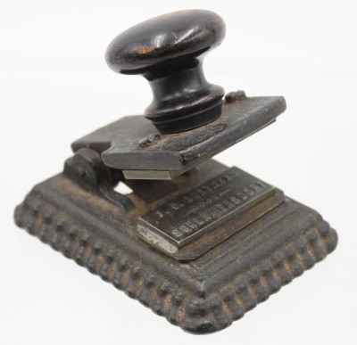 Auktion 365<br>alter Stempel, gusseisen, 19. Jhd., H-8cm T-9cm [1]