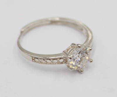Auktion 365<br>Moissanit-Ring, 1ct, Silber, 1,6gr., RG 56, anbei Zertifikat [1]
