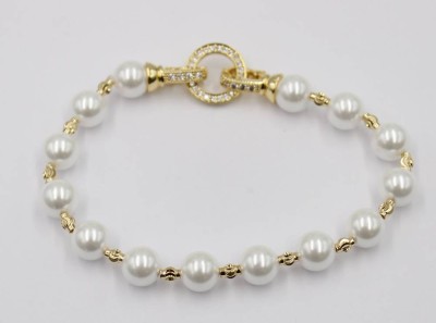 Auktion 369<br>Modeschmuck-Perlenarmband, ca. L-18cm [1]