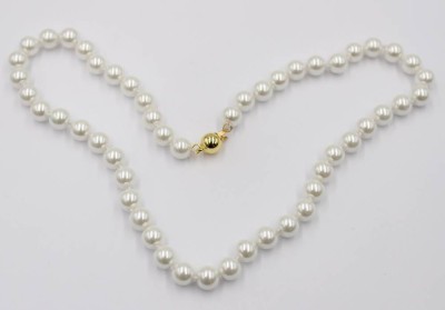 Auktion 365<br>Muschelkern-Perlenkette, ca. L-46cm [1]