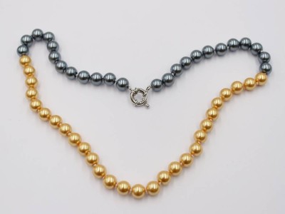 Auktion 365<br>Muschelkern-Perlenkette, ca. L-46cm [1]