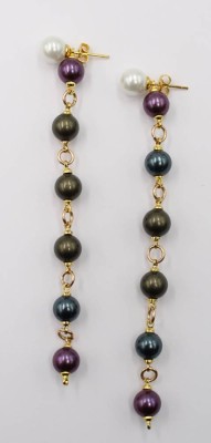 Auktion 365<br>Paar Modeschmuck-Perl-Ohrstecker, ca. L-10cm [1]