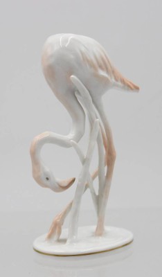 Auktion 365<br>Flamingo von Rosenthal, Entwurf Fritz Heidenreich, farbig staffiert, ca. H-11,8cm [1]