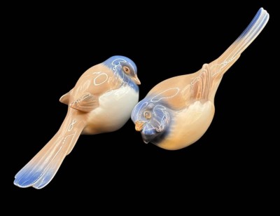 Auktion 365<br>Vogelpaar, Bing&Göndahl, Copenhagen, L-ca. 14 cm, H-9 cm [1]