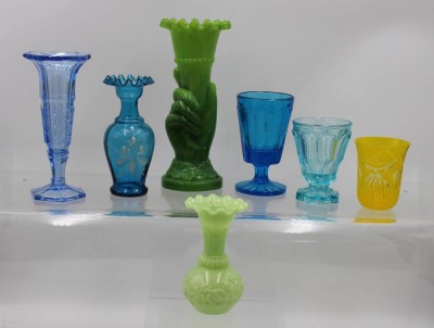 Auktion 365<br>7tlg Konvolut älteres Glas, ca. H-21 bis 9,5cm [1]