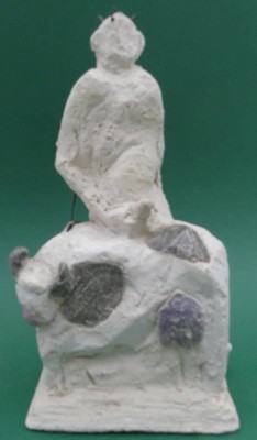 Auktion 365<br>erotische Figur aus Stuck, in Boden signiert S.Sic., H-19 cm [1]