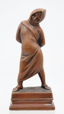 Auktion 365<br>Skulptur, Le Petit Fou de Rome (Der kleine Narr von Rom), nach  Antoine-Louis Barye (1796-1875), Kunstmasse, Alterspuren, ca. H-20cm [1]