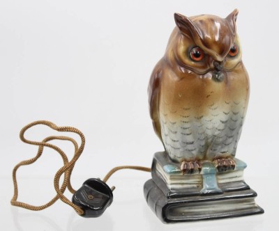 Auktion 365<br>Rauchverzehrer, Eule auf Büchern, Gräfenthal, ca. H-21cm, kompl. [1]