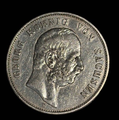 Auktion 365<br>5 Mark 1904, Georg, König von Sachsen, D-4 cm, 27,8 gr [1]