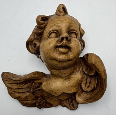Auktion 365<br>kl. Holz-Wandputto, 16x16 cm [1]