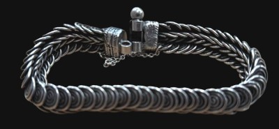 Auktion 365<br>massives Armband, Silber geprüft, Stift fehlt, Sicherheitskette, 57 gr [1]