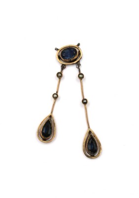 Auktion 365<br>alter Anhänger, blaues Steine (Saphire?), [1]