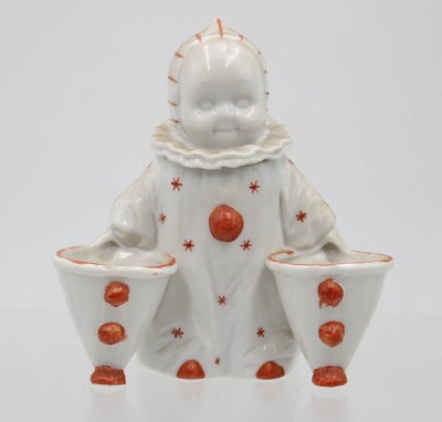 Auktion 365<br>figürliche Menage um 1920, ungemarkt, ca. H-12cm B-12cm [1]