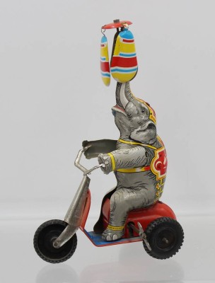 Auktion 365<br>Zirkuselefant, Blech, ungemarkt, Werk steht, ca. H-21cm [1]
