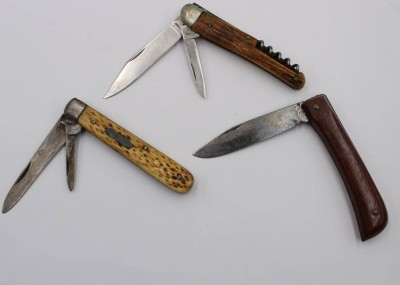 Auktion 365<br>3x div. ältere Taschenmesser, ca. L-20cm [1]