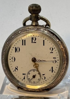 Auktion 366<br>mechan. HTU   in Silbergehäuse-800-, Werk läuft, D-5 cm [1]