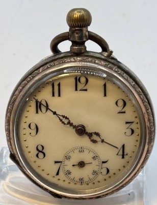 Auktion 366<br>mechan. HTU   in Silbergehäuse-800-, Werk läuft, D-4,5 cm, [1]