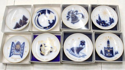 Auktion 366<br>8x kl. Weihnachtsteller, KPM Berlin, 1986-1993, je D-10cm [1]