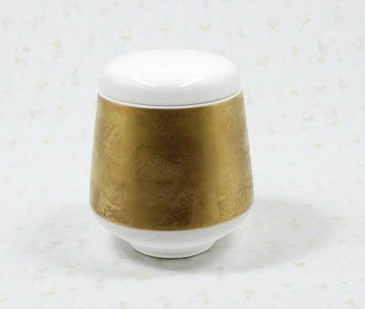 Auktion 366<br>hohe Zierdose, Heinrich, breiter Goldrand, wohl 70er Jahre [1]