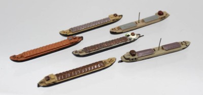 Auktion 366<br>6x Schiffsminiaturen, Wiking, älter, Frachter, ca. L-6cm [1]